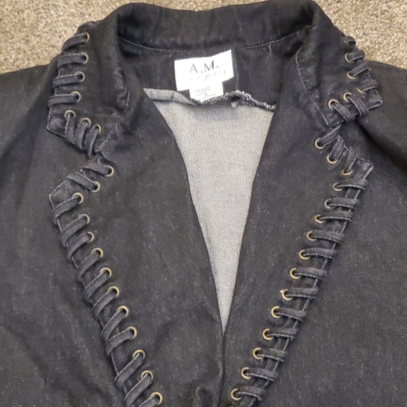 Vintage AM Studio Black Denim Jacket - Picture 4 of 16